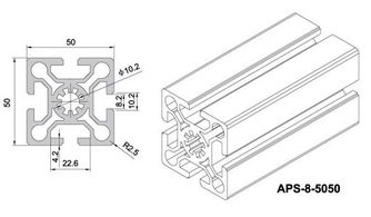 APS 8 5050工业铝型材 自动化流水线的高效承载骨架